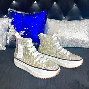 Rhinestone high top sneakets